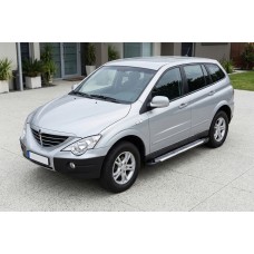 Бокові пороги Line (2 шт., Алюміній) для SsangYong Action 2005-2018 рр