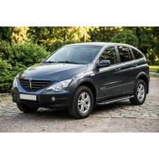 Бокові пороги RedLine Black (2 шт., Алюміній) для SsangYong Action 2005-2018 рр