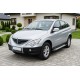 Боковые пороги Allmond Grey (2 шт., алюминий) для SsangYong Action 2005-2018 гг