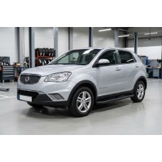 Боковые пороги Bosphorus Black (2 шт., алюминий) для SsangYong Korando 2010-2019 гг
