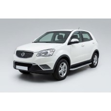 Боковые Подножки Tayga Grey (2 шт., Алюминий) для SsangYong Korando 2010-2019 гг