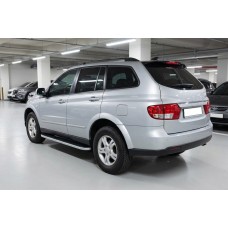 Бокові пороги Tayga Grey (2 шт., алюміній) для SsangYong Kyron 2005-2014 рр