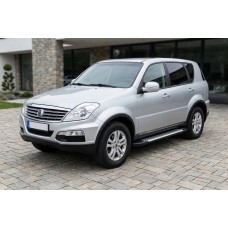 Боковые Подножки Line (2 шт., Алюминий) 2012-2017 для SsangYong Rexton I