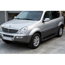 Бокові пороги Bosphorus Black (2 шт., Алюміній) 2005-2012 для SsangYong Rexton I рр