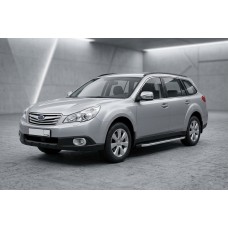 Боковые пороги Fullmond (2 шт, алюминий) для Subaru Outback 2009-2014 гг