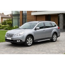 Боковые пороги RedLine V1 (2 шт., алюминий) для Subaru Outback 2009-2014 гг
