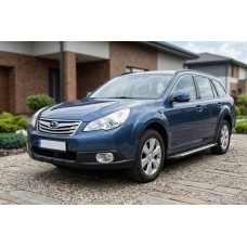 Бокові пороги Line (2 шт., Алюміній) для Subaru Outback 2009-2014 рр