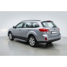 Бокові пороги Rainbow (2 шт., алюміній) для Subaru Outback 2009-2014 рр