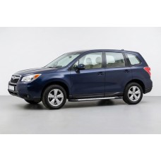 Бокові пороги Line (2 шт., Алюміній) для Subaru Forester 2013-2018 рр