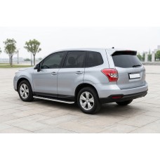 Бокові пороги Maydos V1 (2 шт., Алюміній -2026 нерж) для Subaru Forester 2013-2018 рр