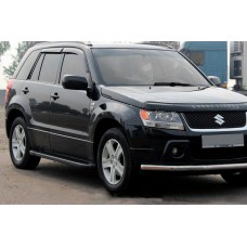 Бокові пороги Allmond Black (2 шт., алюміній) для Suzuki Grand Vitara 2005-2017 рр