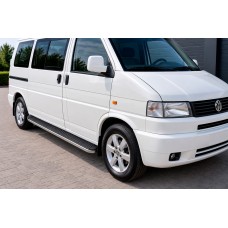 Бокові пороги Tayga Grey (2 шт., алюміній) Тільки на коротку базу для Volkswagen T4 Transporter 1990-2003 рр