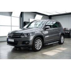 Бокові пороги Sunrise (2 шт., алюміній) для Volkswagen Tiguan 2007-2016 рр