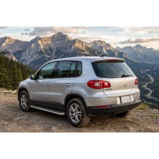 Бокові пороги Maydos V1 (2 шт., Алюміній -2026 нерж) для Volkswagen Tiguan 2007-2016 рр