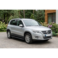Бокові пороги Bosphorus Black (2 шт., Алюміній) для Volkswagen Tiguan 2007-2016 рр