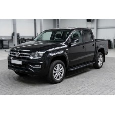 Бокові пороги Bosphorus Black (2 шт., Алюміній) для Volkswagen Amarok 2010-2022 рр