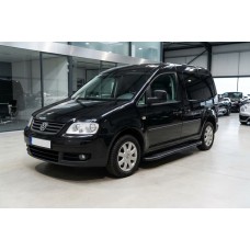 Бокові пороги Bosphorus Black (2 шт., Алюміній) Стандартна база для Volkswagen Caddy 2004-2010 рр
