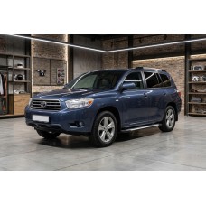 Бокові пороги Line (2 шт., Алюміній) для Toyota Highlander 2008-2013 рр