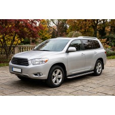 Бокові пороги Maydos V1 (2 шт., Алюміній -2026 нерж) для Toyota Highlander 2008-2013 рр