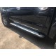 Бокові пороги Allmond Grey (2 шт., алюміній) для Toyota Hilux 2006-2015 рр