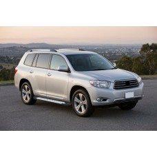 Бокові пороги Allmond Grey (2 шт., алюміній) для Toyota Highlander 2008-2013 рр
