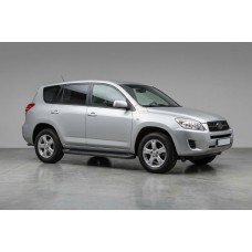 Бокові пороги Allmond Black (2 шт., Алюміній) для Toyota Rav 4 2006-2013 рр