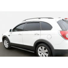 Боковые трубы Black (2 шт., нержавейка) для Chevrolet Captiva 2006-2019 гг