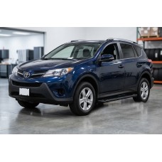 Бокові пороги Allmond Black (2 шт., Алюміній) для Toyota Rav 4 2013-2018 рр