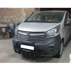 Кенгурятник WT004 Black (нерж) для Opel Vivaro 2015-2019 рр