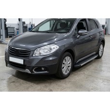 Боковые Подножки Duru (2 шт., Алюминий) для Suzuki SX4 S-Cross 2013-2016 гг