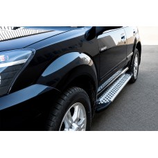 Боковые пороги Allmond Grey (2 шт., алюминий) для GreatWall Haval/Hover H3 2005-2013 гг