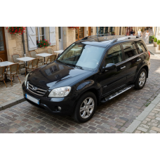 Боковые Подножки Sunrise (2 шт., Алюминий) для Chery Tiggo 3 2005- гг