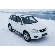Боковые Подножки Line (2 шт., Алюминий) для Chery Tiggo 3 2005- гг