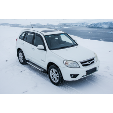 Боковые Подножки Line (2 шт., Алюминий) для Chery Tiggo 3 2005- гг