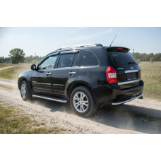 Боковые Подножки Maydos V1 (2 шт., Алюминий и Нержавейка) для Chery Tiggo 3 2005- гг