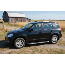 Бокові пороги Tayga (2 шт., алюміній) для Chery Tiggo 3 2005- рр