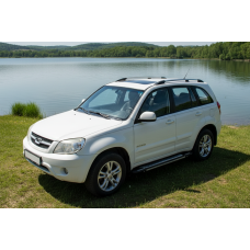 Бокові пороги Rainbow (2 шт., алюміній) для Chery Tiggo 3 2005- рр