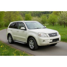 Бокові пороги Allmond (2 шт., алюміній) для Chery Tiggo 3 2005- рр