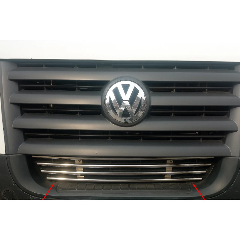 Решітка в бампер (нерж) для Volkswagen Crafter 2006-2016 рр