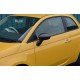 Накладки на дзеркала 2007-2015 (2 шт., натуральний карбон) для Fiat 500/500L