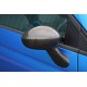 Накладки на дзеркала 2007-2015 (2 шт., натуральний карбон) для Fiat 500/500L