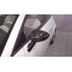 Накладки на дзеркала 2007-2015 (2 шт., натуральний карбон) для Fiat 500/500L