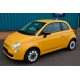 Накладки на Зеркала 2007-2015 (2 шт., Натуральный Карбон) для Fiat 500/500L