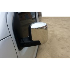 Накладки на Зеркала Верхние (2 шт, Нержавейка) для Peugeot Bipper 2008-2017 гг