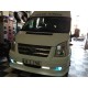 Накладка на передній бампер (2006-2014, DRL, з ґратами) для Ford Transit рр