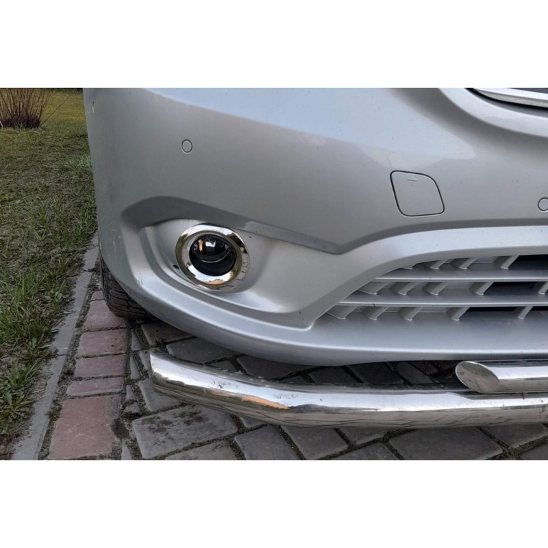 Накладки на противотуманки (2 шт., нерж) для Mercedes Vito / V-class W447 2014- рр