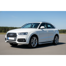 Бокові пороги Allmond White (2 шт., Алюміній) для Ауди Q3 2011-2019 рр