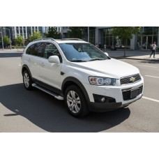 Боковые Подножки Allmond White (2 шт., Алюминий) для Chevrolet Captiva 2006-2019 гг