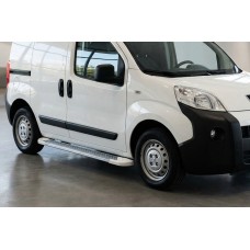 Бокові пороги Allmond White (2 шт., алюміній) для Citroen Nemo 2007-2017 рр