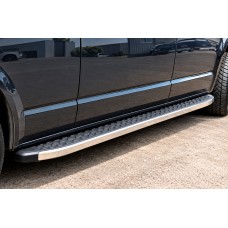 Бокові пороги BlackLine (2 шт, алюміній) Довга база для Volkswagen T5 Transporter 2003-2010 рр
